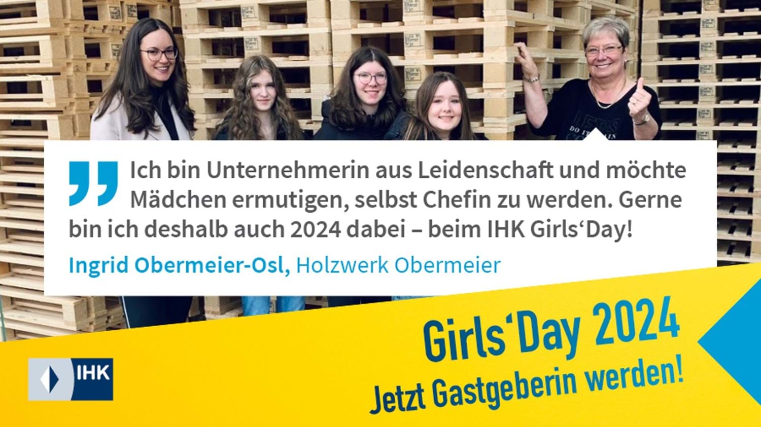 Girls’Day am 25.04.2024 – Gastgeberinnen für IHK-Aktion „Ich werde Chefin!“ gesucht