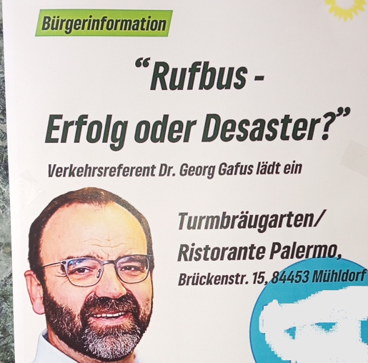 Mühldorf: Grüne fordern Stärkung des Rufbusses